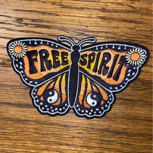 Free spirit yin and yang butterfly clothing decal
